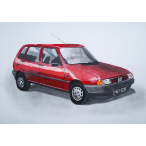 Sylwia Narysuje Motoryzacja_005 Fiat Uno