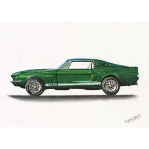 Sylwia Narysuje Motoryzacja_006 Ford Mustang 1967