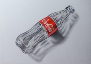 sylwia narysuje szklana butelka coca-cola