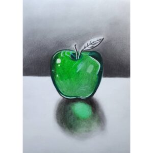 sylwia narysuje szklane jablko