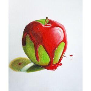 sylwia narysuje rysunki różne: jablko w polewie