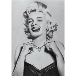 sylwia narysuje portret ze zdjecia marilyn monroe