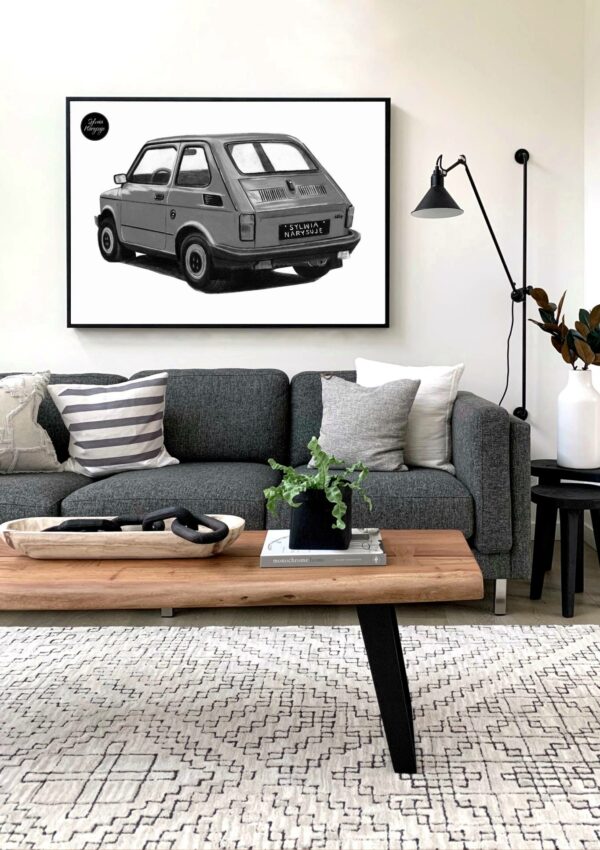 Plakat Motoryzacyjny Fiat 126p