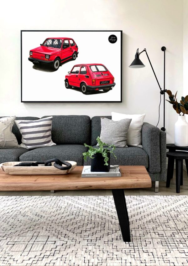 Plakat Motoryzacyjny Fiat 126p