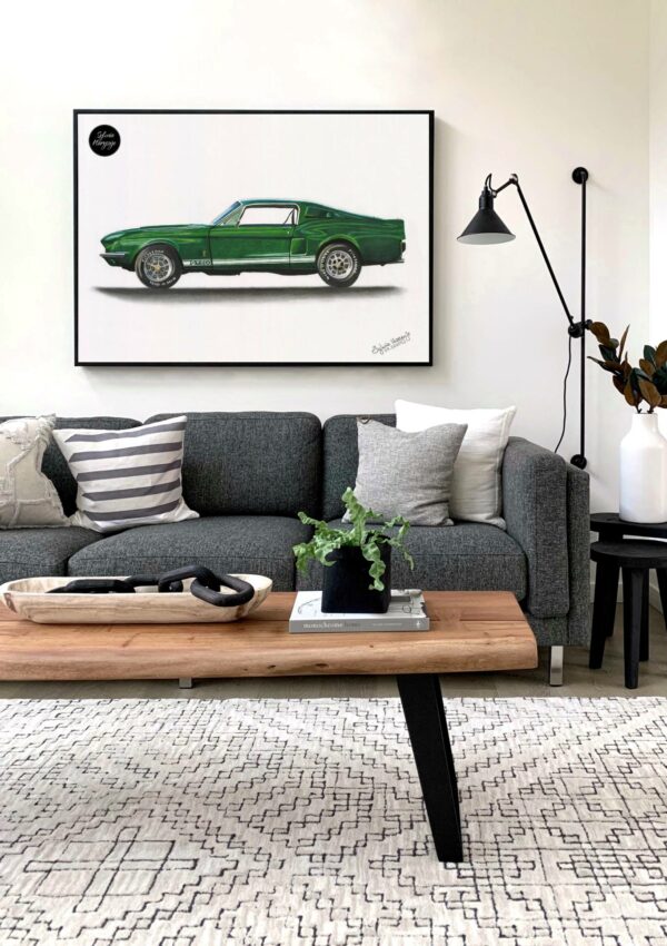 Plakat Motoryzacyjny Ford Mustang 1967