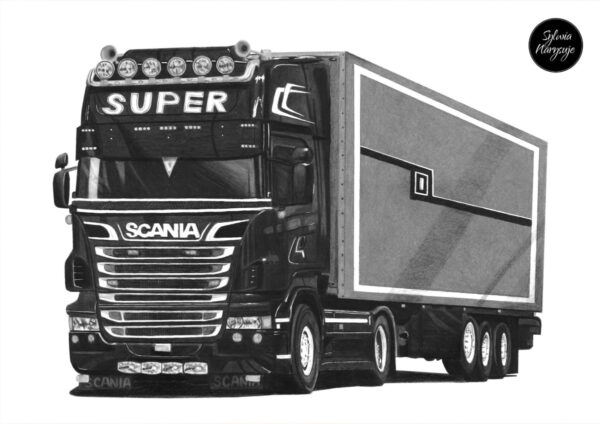 Plakat Motoryzacyjny Scania Super