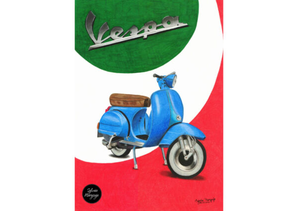 Plakat Motoryzacyjny Skuter Vespa